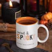 Farbenfroh süß und lecker | Frohe Halloween Zweifarbige Tasse