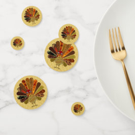 Farbenfroh Thanksgiving Türkei Konfetti