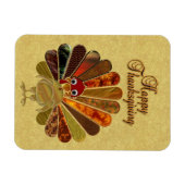 Farbenfroh Thanksgiving Türkei Magnet (Horizontal)