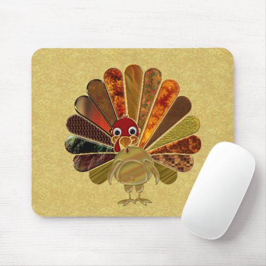 Farbenfroh Thanksgiving Türkei Mousepad (Mit Mouse)