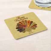 Farbenfroh Thanksgiving Türkei Rechteckiger Pappuntersetzer (angewinkelt)