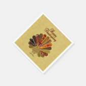 Farbenfroh Thanksgiving Türkei Serviette (Ecke)