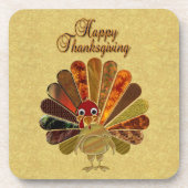 Farbenfroh Thanksgiving Türkei Untersetzer (Vorderseite)