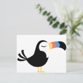 Farbenfroh Toucan Postkarte (Stehend Vorderseite)