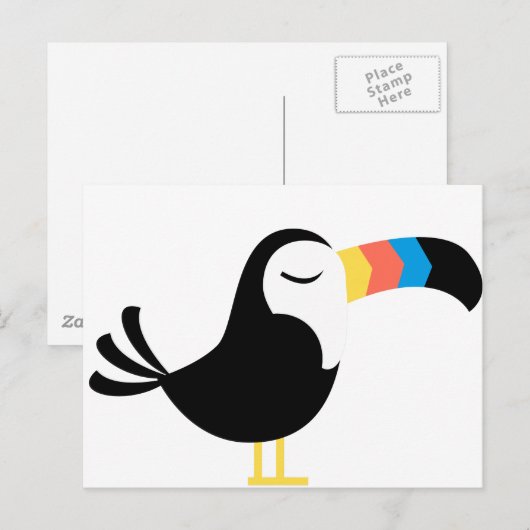Farbenfroh Toucan Postkarte (Vorne/Hinten)