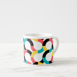 Farbenfroh, trendig, fröhlich, lustig, modern geom espressotasse