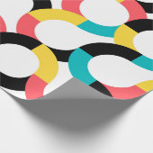 Farbenfroh, trendig, fröhlich, lustig, modern geom geschenkpapier (Ecke)