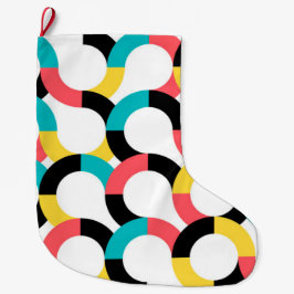 Farbenfroh, trendig, fröhlich, lustig, modern geom großer weihnachtsstrumpf