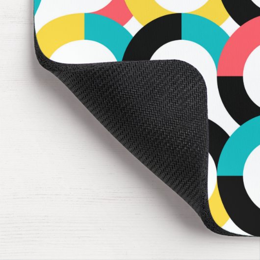 Farbenfroh, trendig, fröhlich, lustig, modern geom mousepad (Ecke)