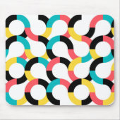 Farbenfroh, trendig, fröhlich, lustig, modern geom mousepad (Vorne)