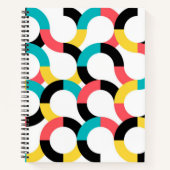 Farbenfroh, trendig, fröhlich, lustig, modern geom notizblock (Vorderseite)