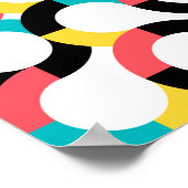 Farbenfroh, trendig, fröhlich, lustig, modern geom poster (Ecke)