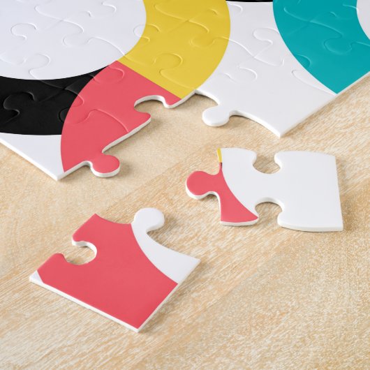 Farbenfroh, trendig, fröhlich, lustig, modern geom puzzle (Seite)