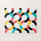 Farbenfroh, trendig, fröhlich, lustig, modern geom puzzle (Horizontal)