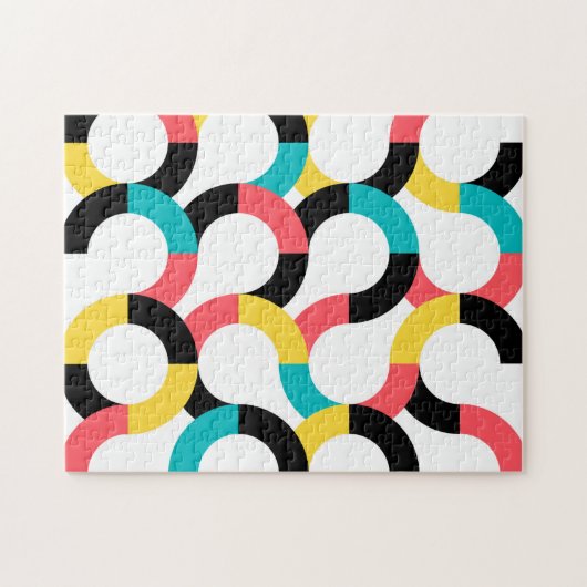 Farbenfroh, trendig, fröhlich, lustig, modern geom puzzle (Horizontal)