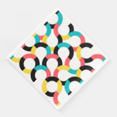 Farbenfroh, trendig, fröhlich, lustig, modern geom serviette (Ecke)