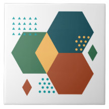 Farbenfroh, trendy Retro geometrisch grün, blau, w