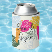 farbenfroh tropisch dosenkühler