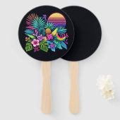 Farbenfroh, tropisch/hawaiisch fächer (Vorne und Hinten)