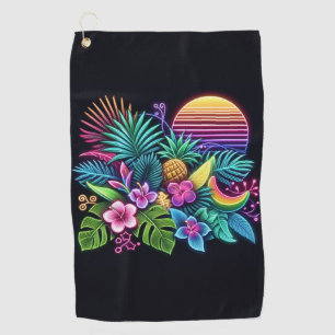 Farbenfroh, tropisch/hawaiisch golfhandtuch