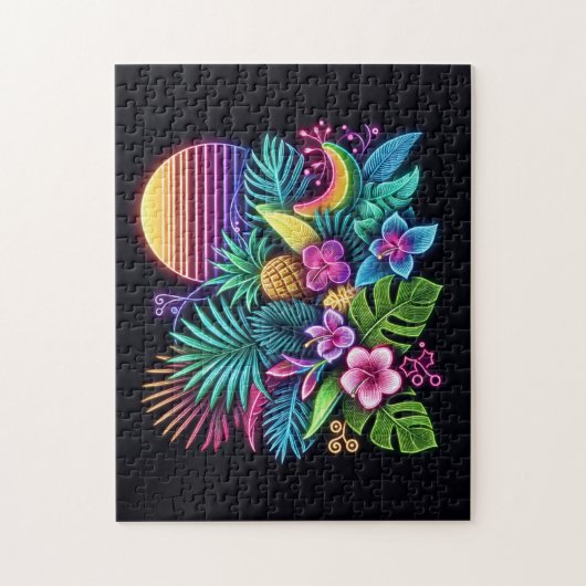 Farbenfroh, tropisch/hawaiisch puzzle (Vertikal)