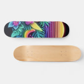 Farbenfroh, tropisch/hawaiisch skateboard (Horizontal)