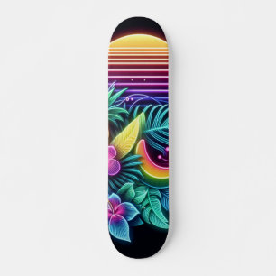 Farbenfroh, tropisch/hawaiisch skateboard