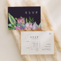 farbenfroh tropisch | Lila RSVP-Karte
