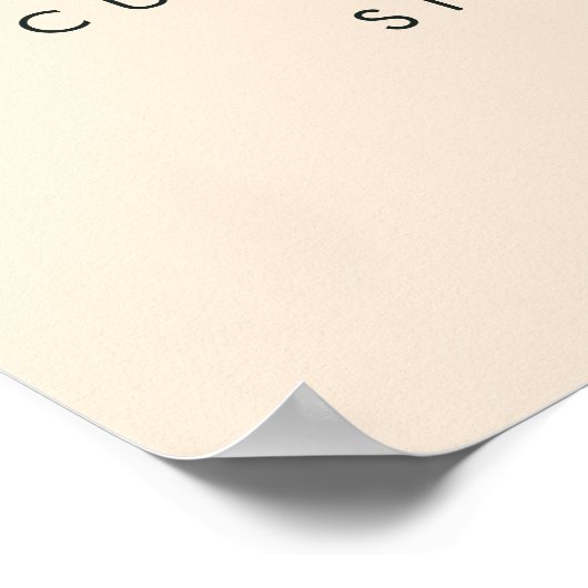 farbenfroh tropisch | Pfirsichkarten und Geschenke Poster (Ecke)