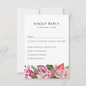 farbenfroh tropisch RSVP karte (Vorderseite)