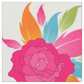 Farbenfroh und elegant rosa Rosenmuster Stoff (Nahaufnahme)
