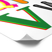 Farbenfroh und Fun Alphabet Poster (Ecke)