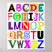 Farbenfroh und Fun Alphabet Poster (Vorne)