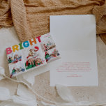 Farbenfroh und hell geklappt fünf Foto Feiertagskarte<br><div class="desc">Genießen Sie die Freude und die Magie der Urlaubssaison mit dieser einzigartigen und festlichen, bunten, fröhlichen und hellen Fünf-Foto-Urlaubskarte. Das einfache, aber lustige Design zeichnet sich durch eine Rot-, Grün-, Gelb-, Blau-, Orange- und Rosa-Farbpalette aus, die eine lebhafte und fröhliche Atmosphäre schafft. Die kreative und minimalistische Herangehensweise mit fett formatierter...</div>