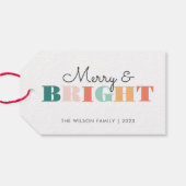 Farbenfroh und hell geschenkanhänger (Rückseite Horizontal)