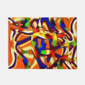 Farbenfroh und majestätisch, orange und blau fußmatte (Vorderseite)