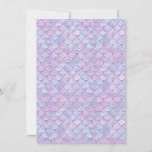 Farbenfroh unsere kleine Meerjungfrau das ganze Ja Dankeskarte (Rückseite)