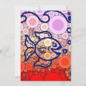 Farbenfroh unter dem Meer Blubbly Fish schwimmende Einladung (Rückseite)