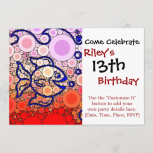 Farbenfroh unter dem Meer Blubbly Fish schwimmende Einladung