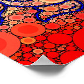 Farbenfroh unter dem Meer Blubbly Fish schwimmende Poster (Ecke)