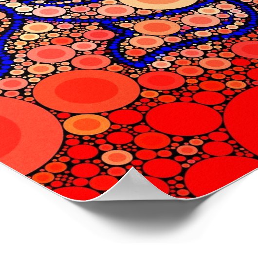 Farbenfroh unter dem Meer Blubbly Fish schwimmende Poster (Ecke)