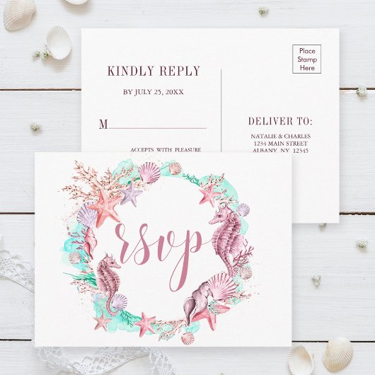 Farbenfroh unter dem Meer Sommer UAWG Einladungspostkarte