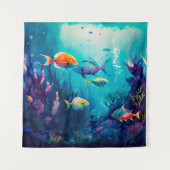Farbenfroh unter dem Meer Wandteppich (Vorderseite)