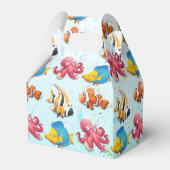 Farbenfroh unter der Meeresvorschule zum Geburtsta Geschenkschachtel (Rückseite)