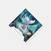 Farbenfroh unter der Meerjungfrau Geburtstag Serviette (Ecke)