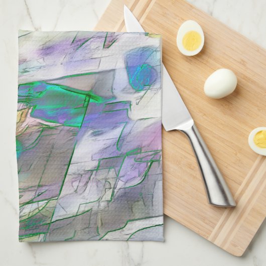 Farbenfroh verblasst, undurchsichtig versus satini geschirrtuch (Viertel Falte)