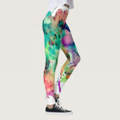 Farbenfroh, verrückt, einzigartig Paint Spritzer R Leggings (Rechts)