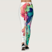 Farbenfroh, verrückt, trendy, kühl Abstrakte Wasse Leggings (Rückseite)