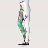 Farbenfroh, verrückt, trendy, kühl Abstrakte Wasse Leggings (Links)