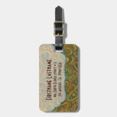 Farbenfroh Verziert Retro Paisley Gepäckanhänger (Vorderseite vertikal)